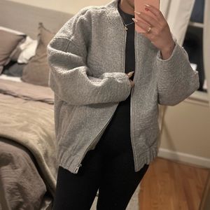 Oversized Zara boucle bomber